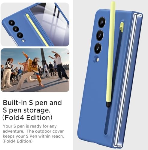 Techtrendz Case For Samsung Galaxy Z Fold6 Ultra Premium Hybrid Cover For Samsung Galaxy Z Fold 6 Back Case With Screen Protector Built In Compact S Pen Holder And Storage Slot Blue Featured
