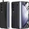 TechTrendz Case for Samsung Galaxy Z Fold6, Ultra Slim Shockproof Hard Case Cover for Samsung Galaxy Z Fold 6 Case with S Pen Holder, Storage Slot, Screen Protector Case for Galaxy Z Fold 6 (Black)