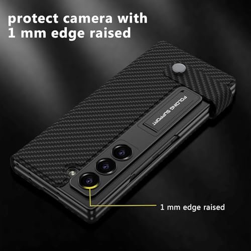 Techtrendz Leather Wallet Flip Cover With Removable Pen Holder With S Pen Holder Adjustable Kickstand Hinge Protective Case Compatible With Samsung Galaxy Z Fold 6 Black Featured