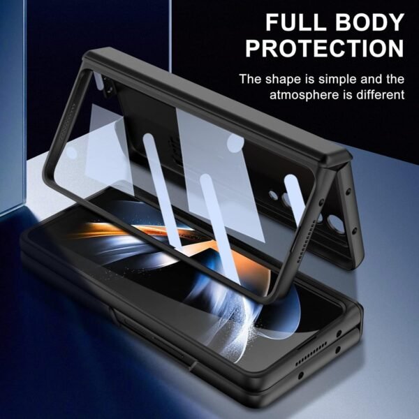 Techtrendz Magnetic Case For Samsung Galaxy Z Fold 4 Case Hinge Coverage Protective Case With Built In Kickstand Pc All Inclusive Shockproof Cover Gallery 1
