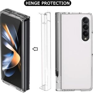 Techtrendz Trasparent Cover For Samsung Galaxy Z Fold 6 Case Cover With Pen Holder Built In Screen Protector Hinge Protection Case For Z Fold 6 Featured