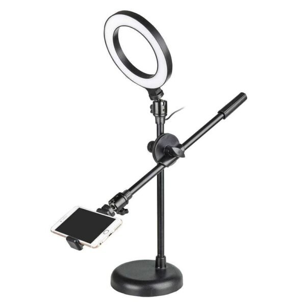 Techzere Overhead Shooting Tripod With 16 Cm Usb Led Ring Light Mobile Holder Gallery 7