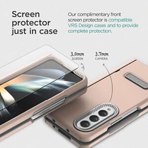 Terra Guard Modern For Galaxy Z Fold 4 5g 2022 Premium Modern Neat Style Anti Scratch Hinge Protection Case With Tempered Glass Screen Protector Pink Sand Featured