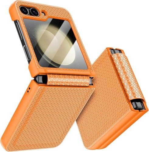 Textured Grip Hinge Protection Back Cover For Samsung Galaxy Z Flip6 Z Flip 6 With Inbuilt Glass Full Body Shockproof Hard Back Case Featured