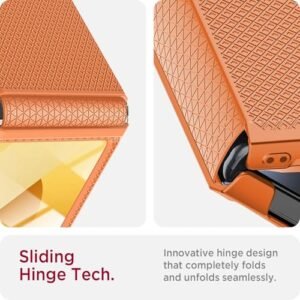Textured Grip Hinge With Protection Back Cover For Samsung Galaxy Z Flip5 Z Flip 5 With Inbuilt Glass Full Body Shockproof Hard Back Case Black Gallery 2