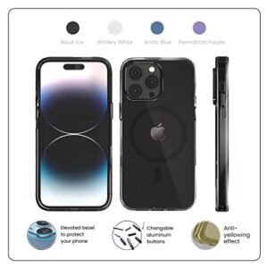 Totem Crystalline Magring Clear Case For Iphone 14 Pro Max Magsafe Compatible Anti Yellowing Technology Shatterproof Black Ice Featured