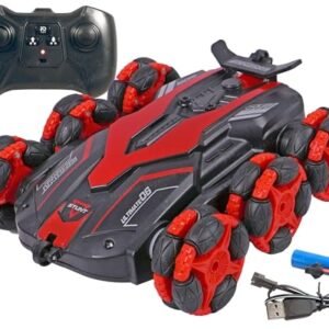 Toyshine 6 Wheels 360rotating Remote Control Rechargeable Stunt Car Swing Arm Vehicle Deformation Off Road 2 4ghz Red Featured