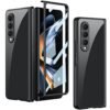 Transparent Shockproof Hard Back Case/Cover With Front Glass For Samsung Galaxy Z Fold4 5G / Galaxy Fold 4 5G Case Cover -