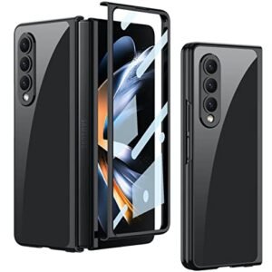 Transparent Shockproof Hard Back Case Cover With Front Glass For Samsung Galaxy Z Fold4 5g Galaxy Fold 4 5g Case Cover Featured