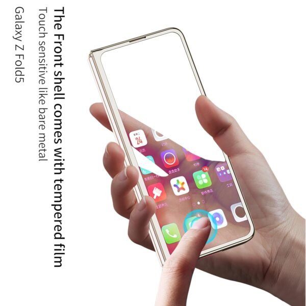 Transparent Slim Electroplated Back Case Cover With Front Glass Pen For Samsung Galaxy Z Fold5 Galaxy Fold 5 Case Cover Gallery 5