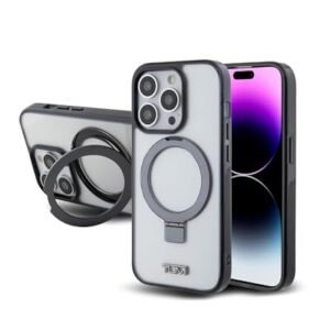 Tumi Iphone 15 Pro Case Official Licensed Mag Safe Compatible Pc Tpu Case With Metallic Ring Stand Function Protective Case Cover Designed For Iphone 15 Pro 6 1 Inch 2023 White Featured