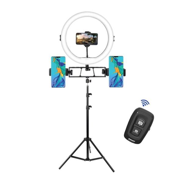 Tygot Rl 221 Professional Led Ring Light With Tripod Stand Bluetooth Remote For Mobile Phones Camera 3 Temperature Mode Dimmable Lighting Photo Shoot Video Shoot Makeup Gallery 7