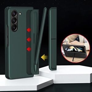 Ultra Hybrid Premium Case For Samsung Galaxy Z Fold 4 Case With S Pen Kickstand Hinge Protection Hard Pc Case For Galaxy Z Fold 4 Phone Cover Case For Men Women Blue Featured