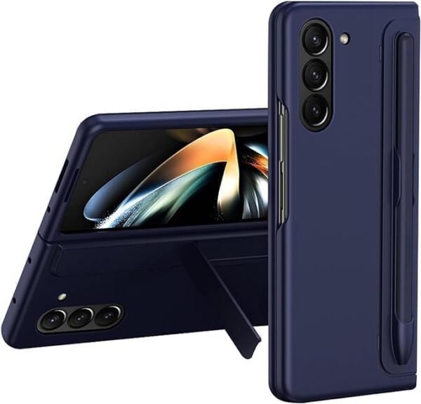 Ultra Hybrid Premium Case For Samsung Galaxy Z Fold 6 Case With S Pen Kickstand Hinge Protection Hard Pc Case For Galaxy Z Fold 6 Phone Cover Case For Men Women Blue Gallery 3
