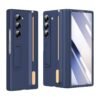 Ultra Hybrid Premium Case For Samsung Galaxy Z Fold 6 With S Pen Tempered Glass Screen Protector Kickstand Comfortable Grip Scratch Resistant For Fold 6 Case Navy Blue Gallery 2