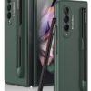 Ultra Thin Back Case For Samsung Galaxy Z Fold 3 Inbuilt S Pen Holder Full Body Protection Hard Back Cover Green Featured