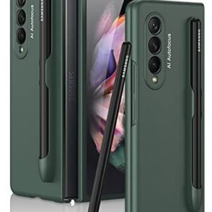 Ultra Thin Back Case For Samsung Galaxy Z Fold 3 Inbuilt S Pen Holder Full Body Protection Hard Back Cover Green Featured