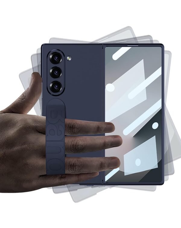 Ultra Thin Case Cover With Silicone Band Front Glass Protector For Samsung Galaxy Z Fold6 Galaxy Fold 6 Case Cover Gallery 4