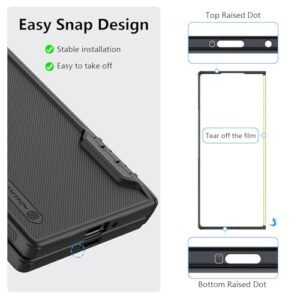 Upgraded Case For Samsung Galaxy Z Fold 6 Case Bump Texture Design Creative Hinge Protection Protective Phone Case For Galaxy Z Fold 6 Case Black Featured