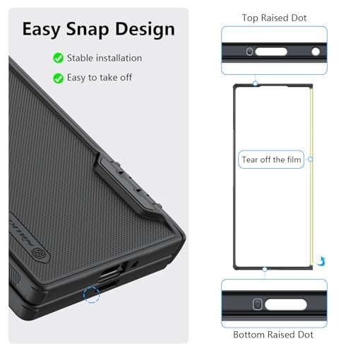 Upgraded Case For Samsung Galaxy Z Fold 6 Case Bump Texture Design Creative Hinge Protection Protective Phone Case For Galaxy Z Fold 6 Case Black Featured
