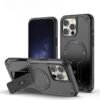 Us Lite Back Cover For Iphone 16 Pro Max With Portable Kickstand Mag Safe Compatible Magnetic Case Shockproof Military Grade Protection Rugged Armor Design Phone Cover Black Featured
