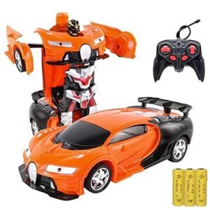 Velocious Remote Control Robot 2 In 1 Deformation Car Toy For Kids With Light For Kids Chargeable Remote Control Featured