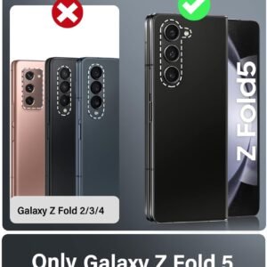 Vihibii For Samsung Galaxy Z Fold 5 Case With S Pen Holder Card Holder Slide Lens Cover Screen Protector Hinge Protection Shockproof Rugged Wallet Phone Case For Galaxy Z Fold 5 Black Featured