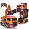 Vikrida Remote Control Truck Rc Car For Kidsexcavator Robotdigger Toys With Sound And Lightsgift Toy For Above 6 Years Featured