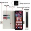 Vitodo For Galaxy Z Fold 5 Case With S Pen Holder Genuine Leather Wallet Case Built In Slide Camera Cover Card Slot Kickstand Hinge Protection Phone Cover For Samsung Galaxy Z Fold5 5g White Featured