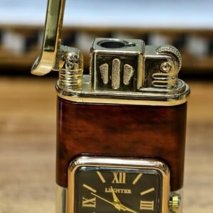 Watch Pocket Lighter Flip Top Jet Flame Windproof Metal Body Designed With Premium Aesthetics Featured