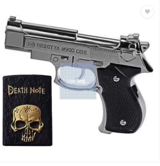 Wbd Flame Death Note And M92g Mini Gun Mouser Shaped Design Refillable Premium Look Side Slider Windproof Jet Flame Cigarette Lighter Pocket Lighter Pack Of 2 Pocket Lighter Featured