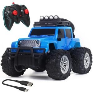 Wembley Remote Cars For Boys 7 14 Years Rechargeable Kids Rc Car High Speed Racing Offroad Monster Truck Remote Control Car Toys For Boys With 2 Speeds 4 Headlight Modes Blue Made In India Featured