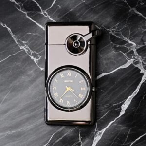 Windproof Pocket Lighter Flip Top Style Jet Flame With Sleek Metal Body And Premium Build Featured