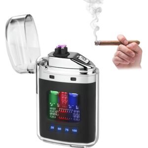 Wiska Stylish Transparent Electrical Lighter Dual Arc Usb Rechargeable Cigarette Lighter Ideal For Camping Smoking Unique Windproof Pocket Sized Plasma Lighter Cool And Fancy Design Featured