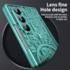 XIMAND for Samsung Galaxy Z Fold 6 Case with Mechanical Legend Pattern, Front Screen Protector - Sleek Design, Holographic Texture, Plating Folding Completely 360 Full Protection.(Green)