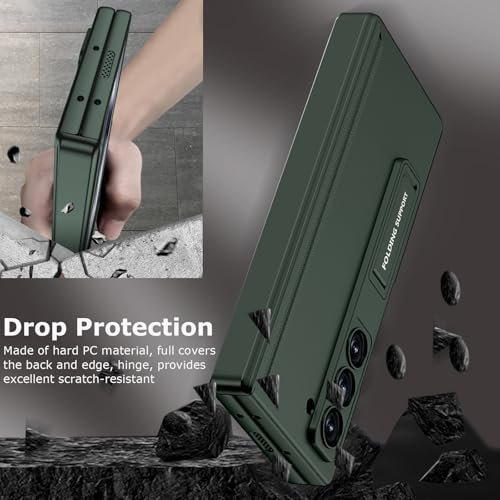 Yqodsz For Samsung Galaxy Z Fold 6 Case With Privacy Screen Protector Z Fold 6 Anti Spy Case With S Pen Holder Stylus Hinge Protection All Inclusive Kickstand Protective Case For Z Fold 6 Green Featured