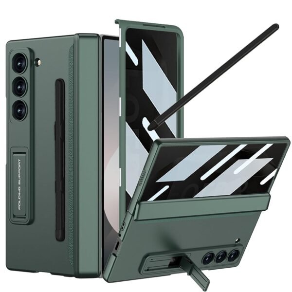 Yqodsz For Samsung Galaxy Z Fold 6 Case With Privacy Screen Protector Z Fold 6 Anti Spy Case With S Pen Holder Stylus Hinge Protection All Inclusive Kickstand Protective Case For Z Fold 6 Green Gallery 5