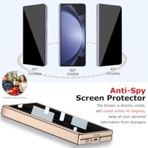 Yqodsz For Samsung Galaxy Z Fold 6 Case With Privacy Screen Protector Z Fold 6 Anti Spy Case With S Pen Holder Stylus Hinge Protection All Inclusive Kickstand Protective Case For Z Fold 6 Rosegold Featured