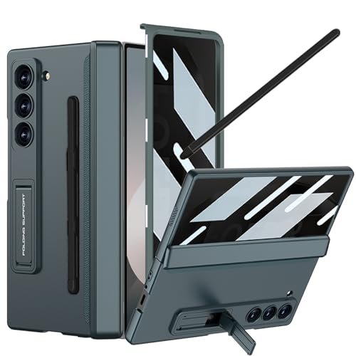 Yqodsz For Samsung Galaxy Z Fold 6 Case With Privacy Screen Protector Z Fold6 Anti Spy Case With S Pen Holder Stylus Hinge Protection All Inclusive Kickstand Protective Case For Z Fold6 Blue Green Featured