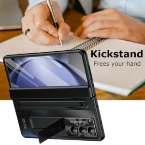 Yqodsz For Samsung Galaxy Z Fold 6 Case With S Pen Holder Black Stylus Fold6 Hinge Protector Cover With Kickstand Built In Screen Protector Camera Protector Protective Case For Z Fold 6 Black Featured