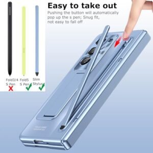 Yqodsz For Samsung Galaxy Z Fold 6 Case With S Pen Holder Blue Stylus Fold6 Hinge Protector Cover With Kickstand Built In Screen Protector Camera Protector Protective Case For Z Fold 6 Blue Featured