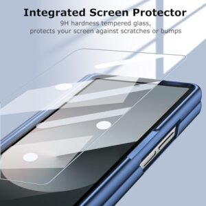 Yqodsz For Samsung Galaxy Z Fold 6 Case With S Pen Holder Slim Stylus Premium Leather Z Fold 6 Pen Holder Case With Hinge Protection Full Coverage Screen Protector Slim Case For Z Fold 6 Blue Featured