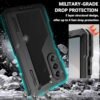 YQODSZ for Samsung Galaxy Z Fold 6 Case with S Pen Holder & Stylus, Z Fold 6 Metal Case with Hinge Protection Screen Protector Military Rugged Heavy Duty Bumper Kickstand Case for Z Fold 6 Black