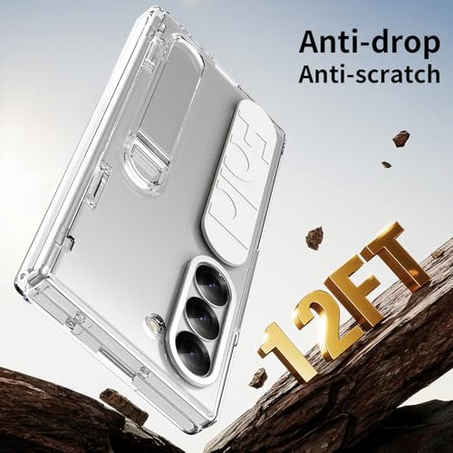 Yqodsz For Samsung Galaxy Z Fold 6 Clear Case With Wristband Z Fold 6 Kickstand Case With Hinge Protection Screen Protector Raised Edge Protection Cover Case For Samsung Galaxy Z Fold 6 Clear Featured