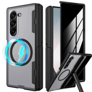 Yqodsz For Samsung Galaxy Z Fold 6 Magnetic Case With Privacy Screen Protector Compatible With Magsafe Z Fold 6 5g Kickstand Case With Hinge Protection All Inclusive Case Cover For Z Fold 6 Black Featured