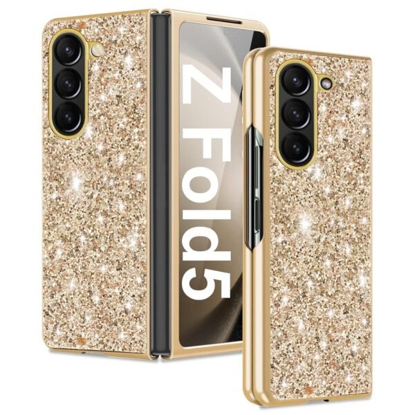 Z Fold 5 Glitter Case For Samsung Galaxy Z Fold5 5g Phone Case For Women Girls Slim Ultra Thin Matte Back Shockproof Protective Cover For Samsung Z Fold 5 5g 7 6 Crystal Bling Case Featured