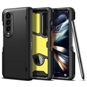 Slim armor pro pen edition for samsung galaxy z fold 4 case, galaxy z fold 4 back cover  - black