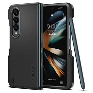 Thin fit p for samsung galaxy z fold 4 case, galaxy z fold 4 back cover  - black