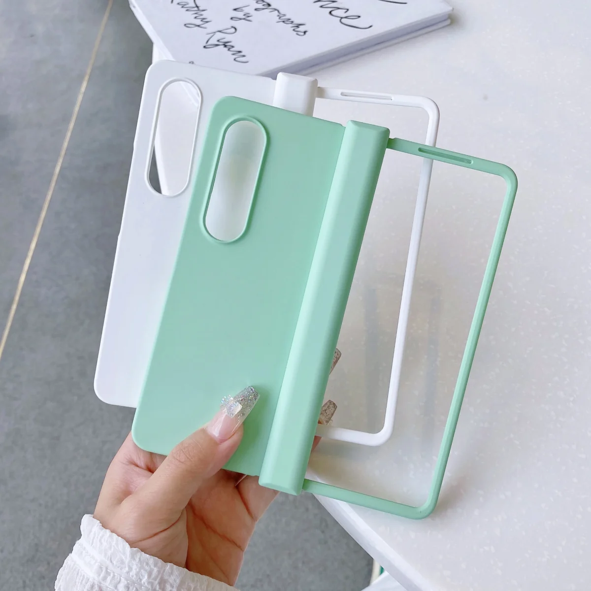 Colour Smash 3 In 1 Combo Phone Case With Hinge Protection For Samsung Galaxy Z Fold3 Fold4 Gallery 4