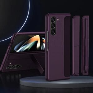 Detachable Pen Holder Hinge Protection Case For Galaxy Z Fold5 Featured